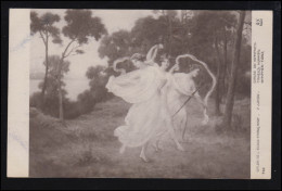 Künstler-AK F. Lafon: Danse De Nymphes - Nymphen-Tanz, SIEBLEBEN 1911 Nach Bonn - Unclassified