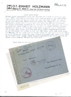 Feldpost Dienstpost Alpenvorland Triest Italien 1944 Organisation Todt - Feldpost 2e Wereldoorlog