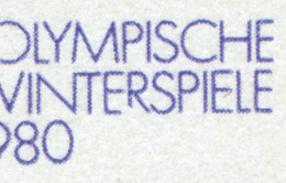 2478I Olympiade 10 Pf: Unten Links Verkürztes R In WINTERSPIELE, Feld 25 ** - Plaatfouten En Curiosa