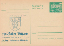 DDR P 79 Festwoche 750 Jahre Bützow Wappen 1979 Blau, ** - Andere & Zonder Classificatie
