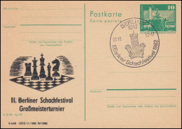 DDR P 79 Schachfestival Großmeisterturnier Berlin 1982, SSt BERLIN Rathausturm - Andere & Zonder Classificatie