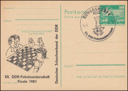 DDR P 79 Pokalmeisterschaft Schach-Finale Rüdersdorf 1981, SSt RÜDERSDORF Turm - Autres & Non Classés