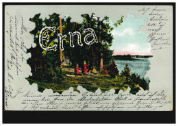 Ansichtskarte Vornamen: Erna, Waldlichtung Mit See, BERLIN 87 - 25.1.1905 - Vornamen