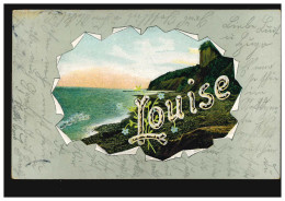 Ansichtskarte Vornamen: Louise, Küstenlandschaft, KARLSRUHE 25.8.1905 - Firstnames