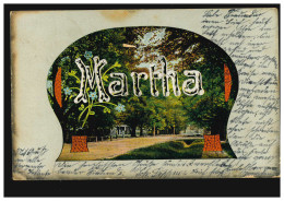 Ansichtskarte Vornamen: Martha, Landschaft Mit Allee, MARXLOH (KR. RUHRORT) 1905 - Vornamen