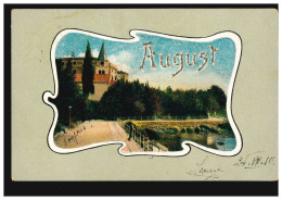 Ansichtskarte Vornamen: August, Landschaftsbild Mit Schloß, SCHLEITHAL 24.8.1910 - Nombres