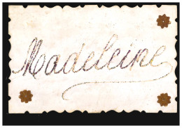 Frankreich Ansichtskarte Prägekarte Vornamen: Madeleine, 24.2.1909 - Nomi