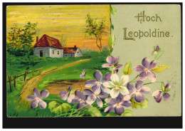 Ansichtskarte Vornamen: Hoch Leopoldine! Landschaftsbild, WIEN Um 1910 - Prénoms