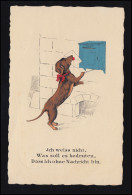 Tiere-AK Hund Bringt Brief Zum Briefkasten, BERLIN W 15b 3.2.1927 - Dogs