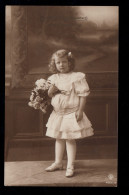 Kinder-AK Glückwünsche Namenstag: Mädchen Im Weißem Kleid, OBERHAUSEN 24.7.1911 - Andere & Zonder Classificatie