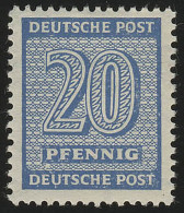 SBZ 134Yw Ziffer 20 Pf, WZ.1Y, Blau, ** - Postfris