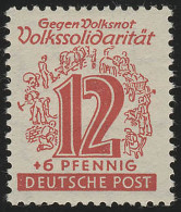 SBZ 144Y Volkssolidarität 12 Pf, Lebhaftrot, ** - Mint