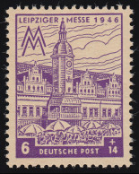 SBZ 162AZ Leipziger Messe 6 Pf, Ohne WZ., Violett, ** - Mint