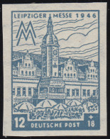 SBZ 163BXa Leipziger Messe 12 Pf, WZ.1X, Blaugrau, ** - Mint