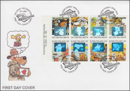 Finnland 1276-1283 Heftchenblatt 39 Kinderbuch Kinder Von Hundeberg FDC 30.1.95 - Markenheftchen