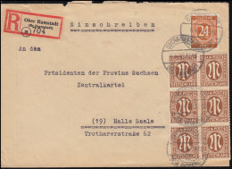 6 AM-Post 10 Pf. Mit 925 Kontrollrat MiF R-Brief OBERRAMSTADT / DARMSTADT 6.6.46 - Other & Unclassified