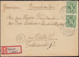 31 AM-Post 42 Pf MeF R-Bf Not-R-Zettel Feldpost SCHOLEN über TWISTRINGEN 22.8.46 - Autres & Non Classés