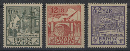 87-89A Wiederaufbau 1946, Gezähnt, Satz ** - Nuovi