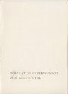 Minister-Faltkarte Kunstwoche Und Engels, Beiblatt Glückwünsche 7.2.1970 Schulze - Andere & Zonder Classificatie