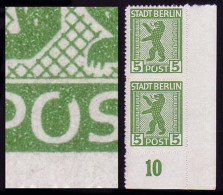 1 AB Mit PLF XII: Offenes O In POST, Feld 90 / B, Postfrisch ** - Postfris