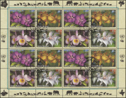 UNO New York 973-976 Gefährdete Arten XIII - Orchideen 2005, ZD-Bogen ESSt - Sonstige & Ohne Zuordnung