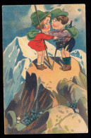 Kinder-AK Der Kuss Auf Der Bergspitze, OSEK U DUCHCOVA / OSSEK BEI DUX 18.3.1936 - Autres & Non Classés