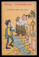 Belgien Karikatur Wortwörtlicher Tipp: Wickeln Sie Ihren Hals Gut Ein! 1907 - Humor