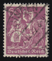 184 Freimarke Arbeiter 60 Pf Wz 2 Gestempelt O Geprüft - Used Stamps