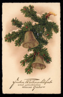 AK Weihnachten: Zwei Glocken Am Tannenzweig, Per Bahnpost 22.12.1931 - Andere & Zonder Classificatie
