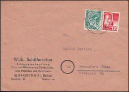 Franz. Zone Baden 16+18 Freimarken MiF Auf Brief GAGGENAU (MURGTAL) 30.11.1948 - Sonstige & Ohne Zuordnung