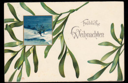 AK Weihnachten: Kleine Winterlandschaft Und Beerenzweige, CREFELD 24.12.1909 - Andere & Zonder Classificatie