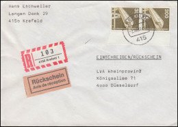 1138 IuT 300 Pf Als Senkrechtes Randpaar MeF R-Brief Mit RS KREFELD 2.10.1991 - Covers & Documents