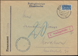 Portopflichtige Dienstsache Finanzamt BENTHEIM 6.2.52 Aptierter Briefstempel - Sonstige & Ohne Zuordnung