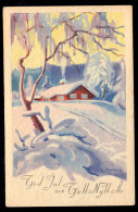 Schweden Künstler-AK U. Maasio: Weihnachten - Landschaftsbild, GÖTEBORG 1946 - Altri & Non Classificati