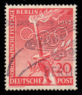 90 Vorolympiade 20 Pf. - Mit Werbestempel Grüne Woche 1953 - Levensmiddelen