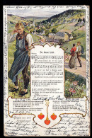 Lyrik-AK Gruß Aus Dem Erzgebirge! Lied Mit Noten De Biese Lieb, ZWICKAU 8.8.1904 - Sonstige & Ohne Zuordnung