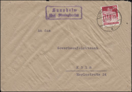 Landpost-Stempel Hunsheim über DIERINGHAUSEN 12.10.1948 Auf Vorderseite - Otros & Sin Clasificación