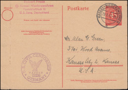 Zensur U.S. Civil Censorship 21238 Auf P 955 KASSEL-NIEDERZWEHREN 29.1.1947 - Briefe U. Dokumente