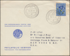 592 Wofa Kornblume EF Brief Philatelic Service PTT-Stempel S'GRAVENHAGE 10.10.52 - Sonstige & Ohne Zuordnung