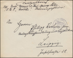 DEUTSCHE MARINE-SCHIFFSPOST No 17 - 13.2.1918 SMS Moltke Auf Feldpostbrief - Andere & Zonder Classificatie