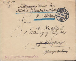 Reichsdienstsache Gewalttätigkeiten Gegen Zivilpersonen Brief BERLIN 10.8.1916 - Other & Unclassified