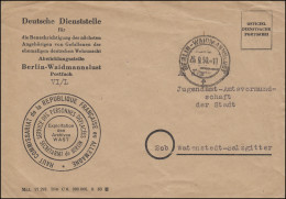 Dienststelle Für Benachrichtigung Gefallener Der Wehrmacht Brief BERLIN 25.9.50 - Andere & Zonder Classificatie