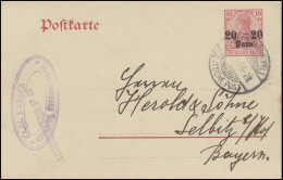 Postkarte P 14 20 Para Auf 10 Pf, Constantinopel Deutsche Post 31.1.11 - Turkse Rijk (kantoren)