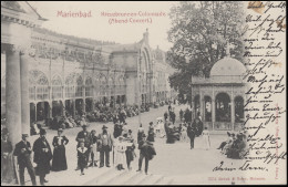 Ansichtskarte Marienbad Kreuzbrunnen-Colonnade Abend-Concert 9.7.02 Nach Grimma - Non Classificati