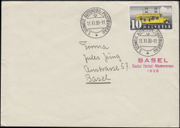 1. Schweiz-Automobil-Postbureau 11.11.38 Orts-Brief EF Mit 311I Neben-O Messe - Other & Unclassified