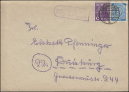 Landpost Bergkirchen über WUNSDORF 4.2.1948 Fern-Brief 924+944 MiF N. Duisburg - Briefe U. Dokumente