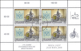 Österreich 2222I Briefmarkenausstellung WIPA 2000, Kleinbogen I Mit ET-O 23.9.97 - Oblitérés