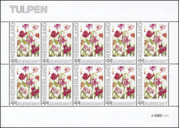 2564 Meine Marke 2008 - Pflanzen / Blumen Tulpen, Kleinbogen ** - Altri & Non Classificati