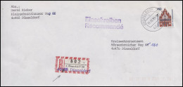 1623 SWK 450 Pf. Als EF Auf Orts-R-Brief R-Zettel-Überdruck DÜSSELDORF 11.10.93 - R- Und V-Zettel