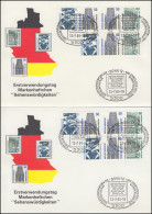 ZD-Set Aus MH 25 SWK - 6 Zusammendrucke W79-W84 Kpl. Auf 2 Schmuck-FDC 13.7.89 - Se-Tenant